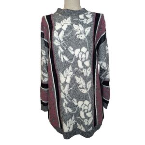 Vintage Knitcrest Montreal Floral Sweater Dress Women’s Size 38